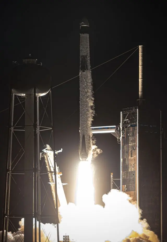 Four people from four different nations ride SpaceX rocket into orbit 6 A SpaceX Falcon 9 rocket lifts off Saturday with a four-person crew heading for the International Space Station.
