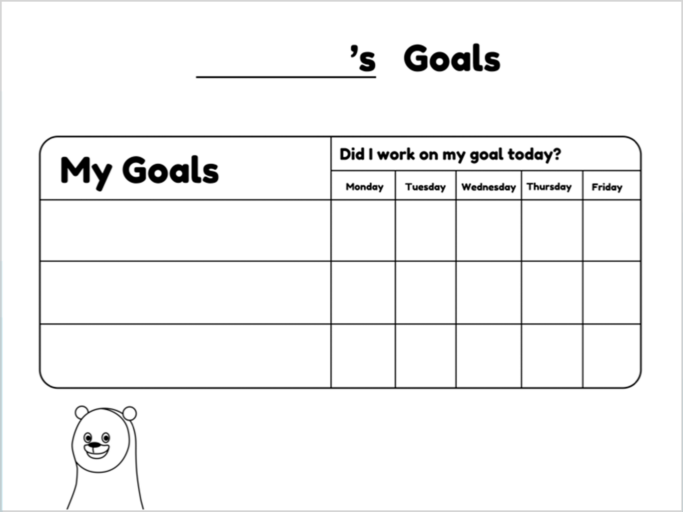 Goal setting for kids 6 A preview of our free goal-setting template for kids.