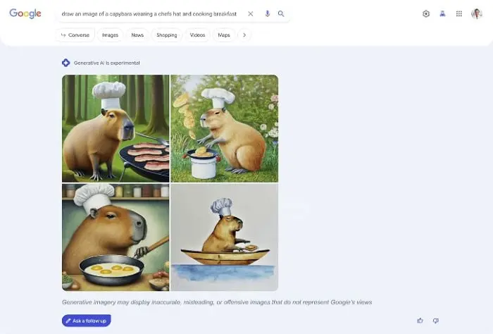 Google AI image creation