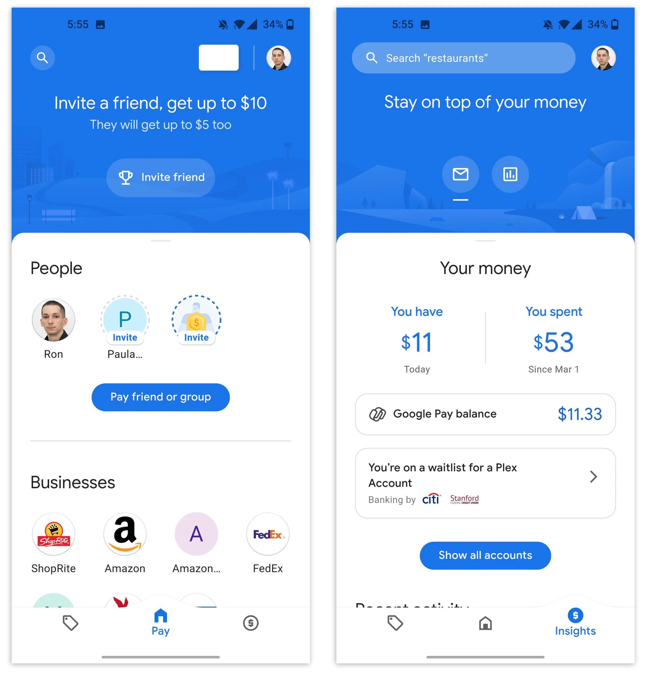 The now-dead Google Pay app.