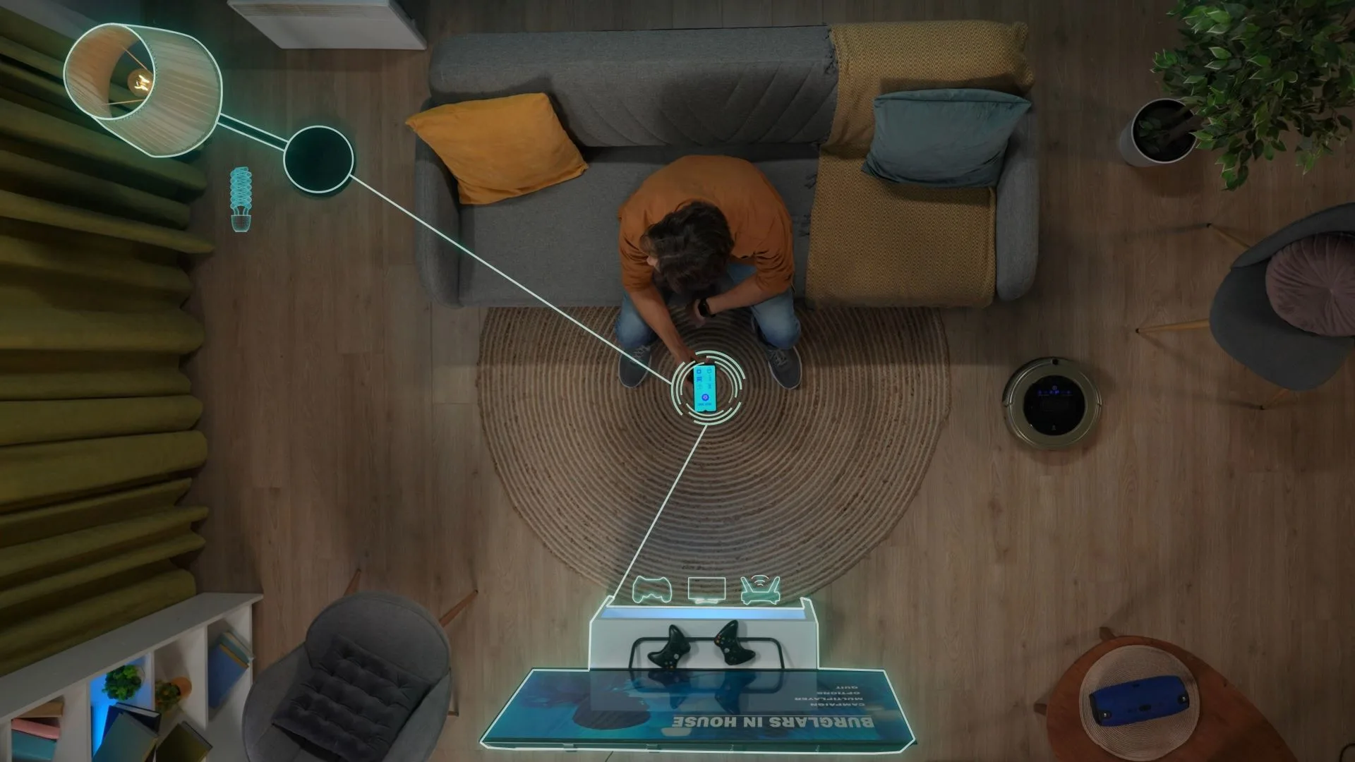 Old devices, new dangers: The risks of unsupported IoT tech 6 A living room with internet capable devices highlighted