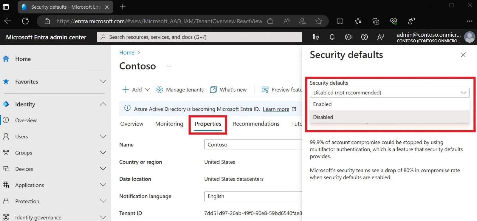 Microsoft Entra "security defaults" to make MFA setup mandatory 6 Entra security defaults