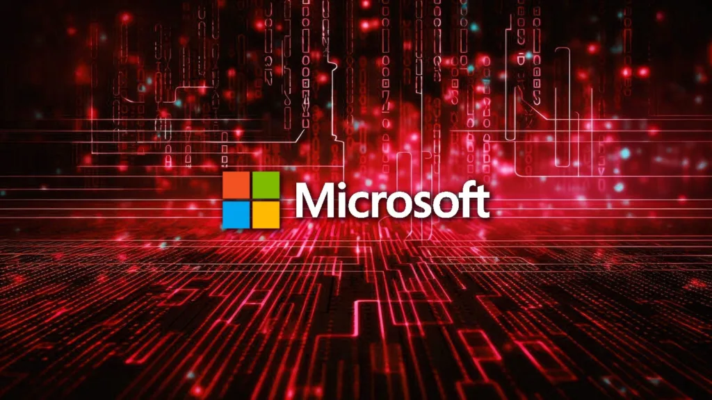 microsoft red header