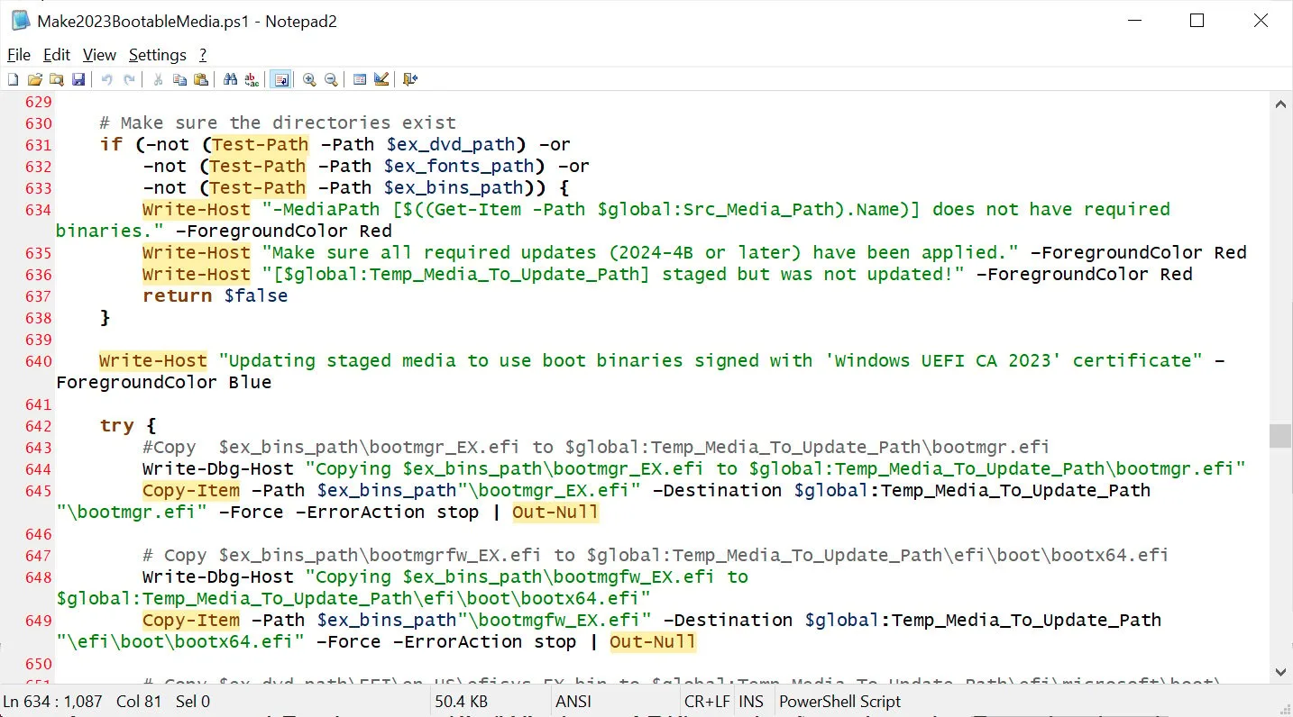 Script to apply CVE-2023-24932 mitigations to bootable Windows media