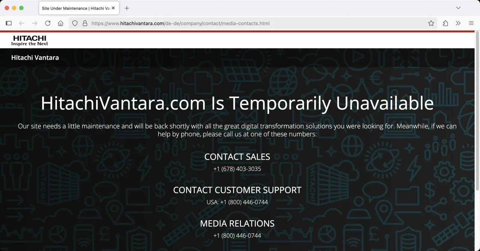 Hitachi Vantara takes servers offline after Akira ransomware attack 6 Hitachi Vantara offline