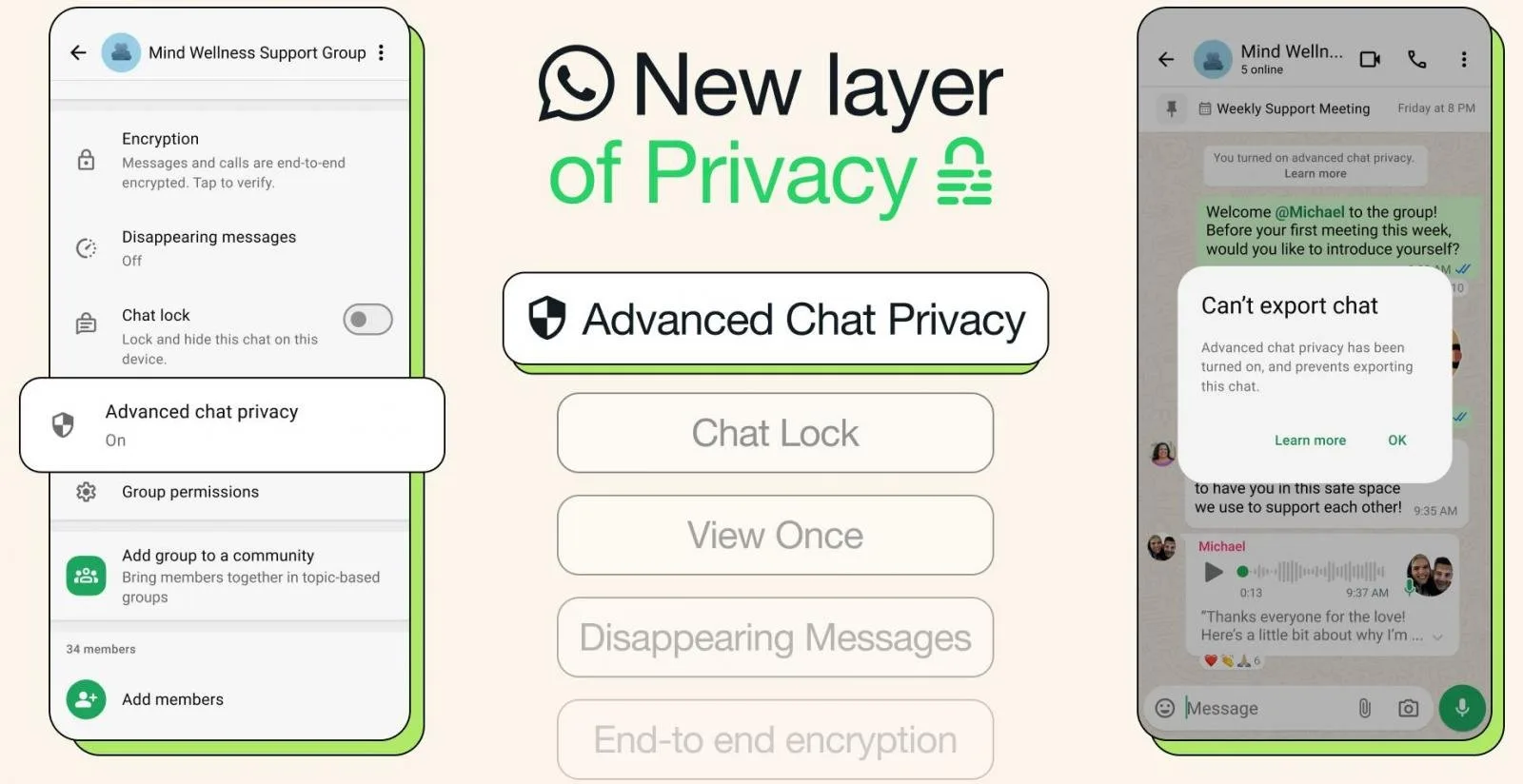 WhatsApp's new Advanced Chat Privacy protects sensitive messages 6 WhatsApp Advanced Chat Privacy