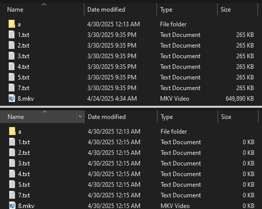 Anubis ransomware adds wiper to destroy files beyond recovery 7 Files before encryption (top) and after (bottom)