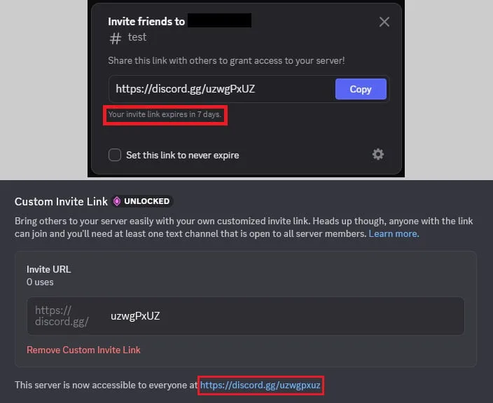 Discord flaw lets hackers reuse expired invites in malware campaign 6 Example invite (top) and hijacking it in a new channel (bottom)
