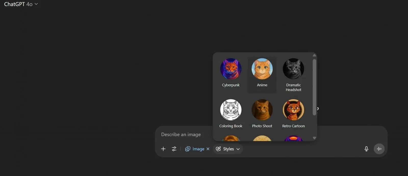 OpenAI's image model gets built-in style feature on ChatGPT 6 ChatGPT