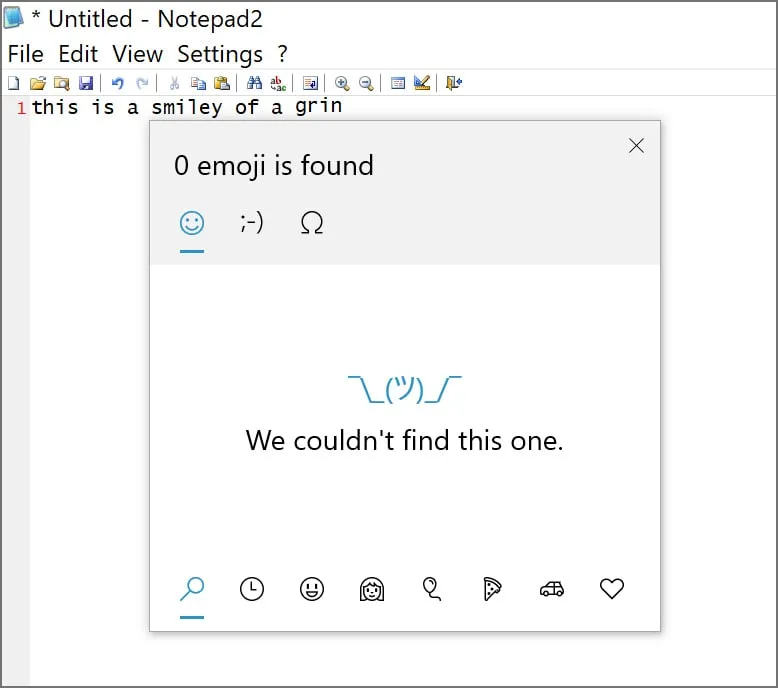 Windows 10 KB5062554 update breaks emoji panel search feature 6 Broken search feature in Windows 10 emoji panel