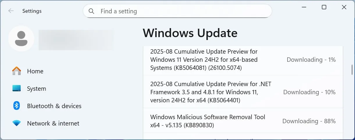 Windows 11 KB5064081 update clears up CPU usage metrics in Task Manager 6 KB5064081 preview update