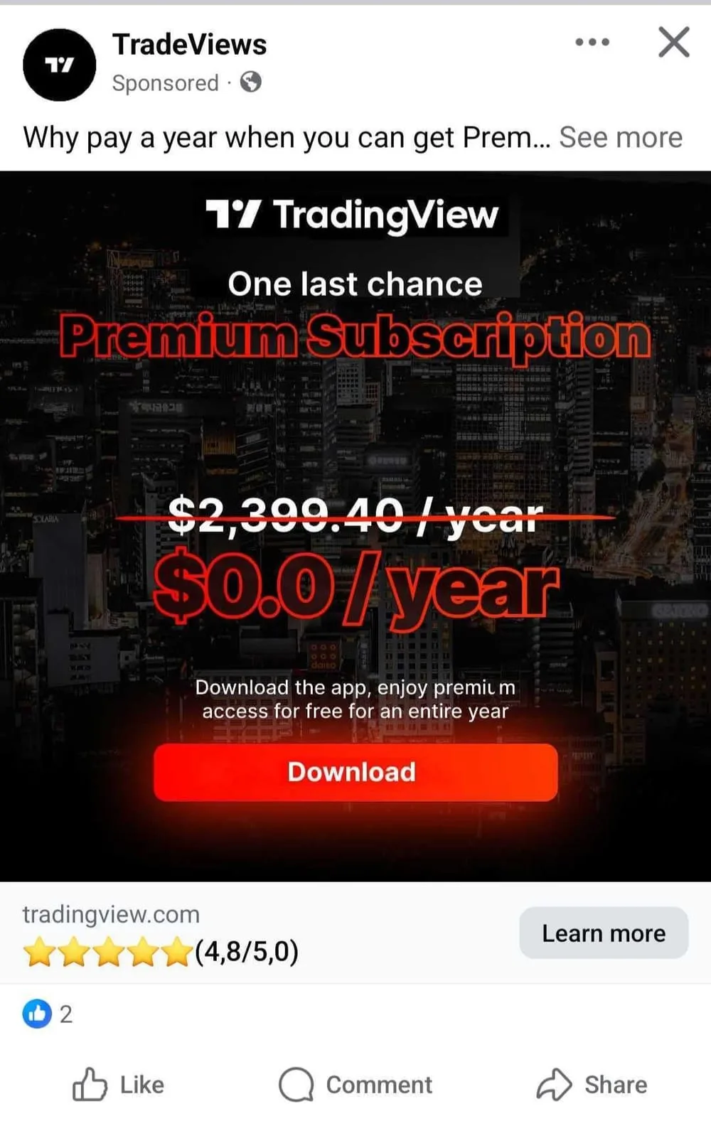 Brokewell Android malware delivered through fake TradingView ads 6 TradingView Premium Bitdefender jpe