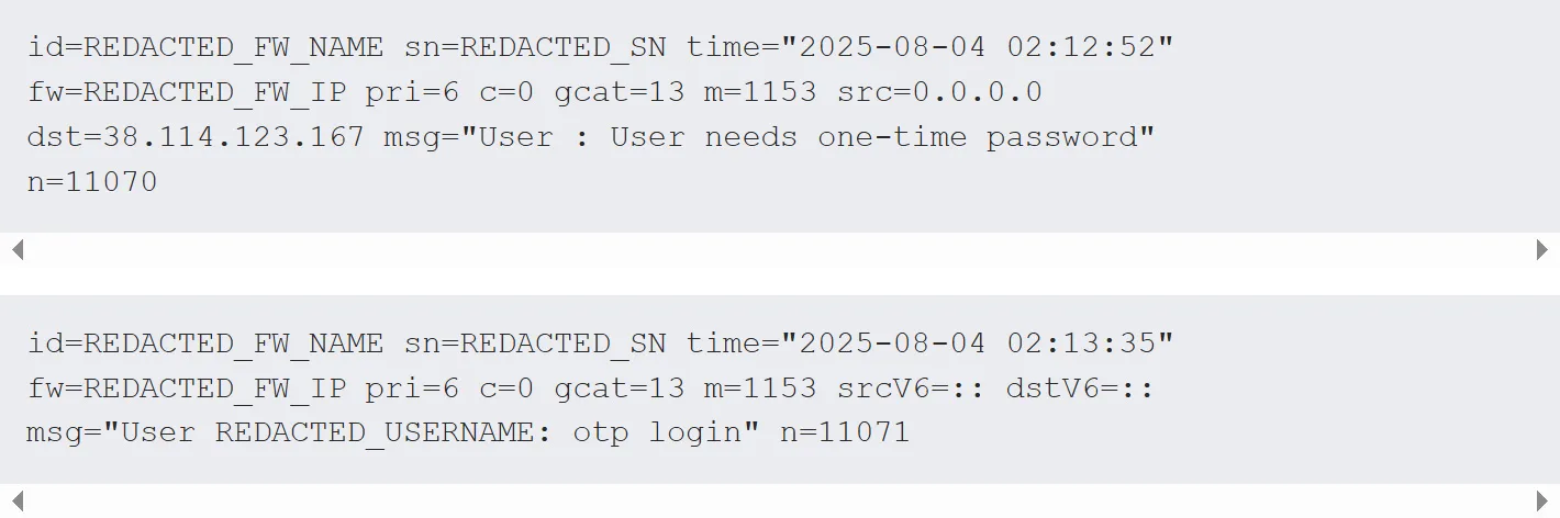 Akira ransomware breaching MFA-protected SonicWall VPN accounts 6 Successfully solving one-time passcode MFA challenges