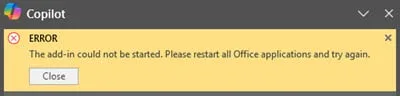 Microsoft: Running multiple Office apps causes Copilot issues 6 Copilot error