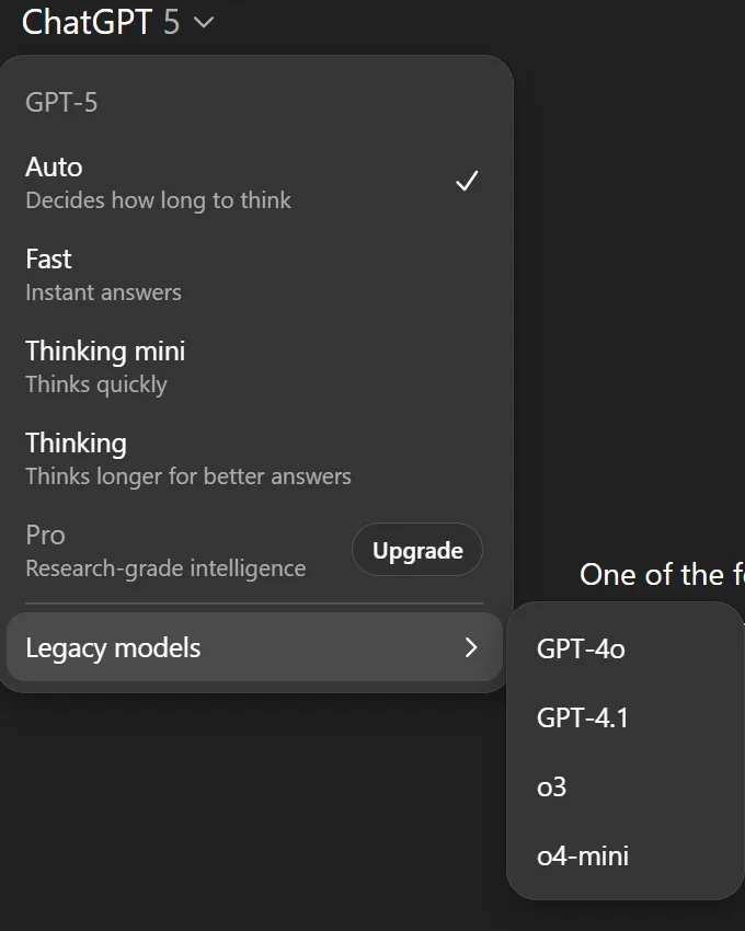 OpenAI confirms GPT-6 is not shipping in 2025 6 GPT model selector