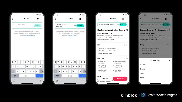 TikTok Adds AI Assistance Tools for Creators 7 TikTok AI outline