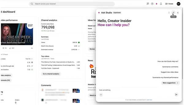 YouTube Shares More Info on Its ‘Ask Studio’ AI Bot 8 YouTube Ask Studio