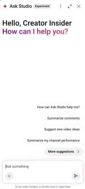 YouTube Shares More Info on Its ‘Ask Studio’ AI Bot 7 YouTube Ask Studio