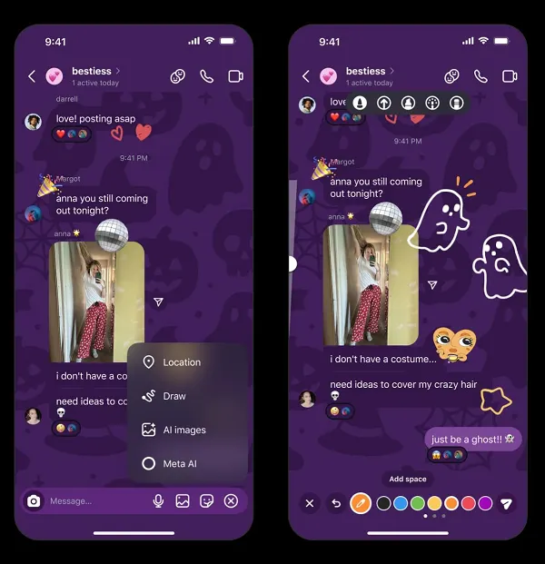Instagram Adds Option to Draw on DM Chats 6 Instagram DM drawing