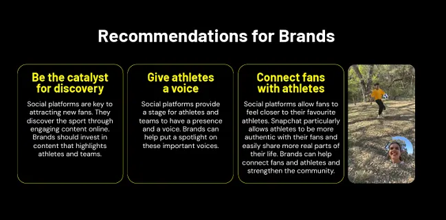 Snapchat women's sports report